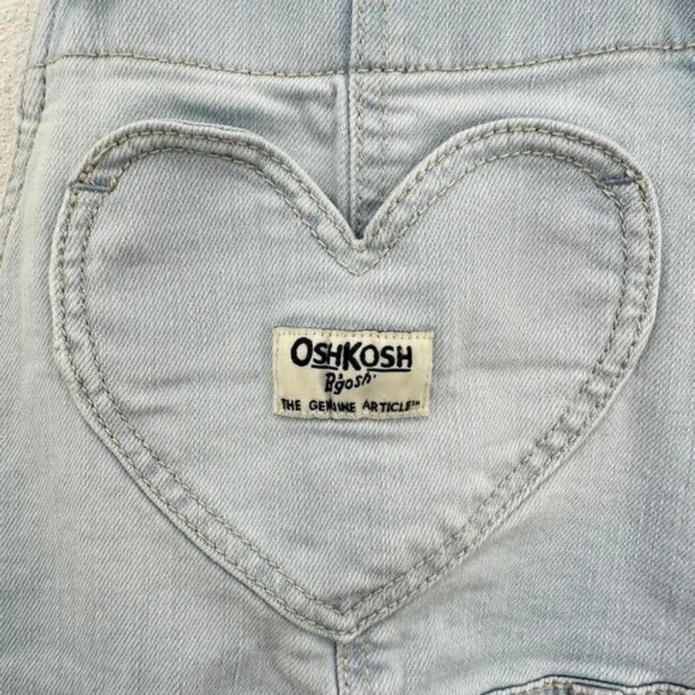 OshKosh Bgosh Girls Denim Overalls Dress‎ Heart Pocket Size 4T Back to School